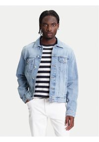 Tommy Jeans Kurtka jeansowa Ryan DM0DM21916 Niebieski Regular Fit. Kolor: niebieski. Materiał: bawełna