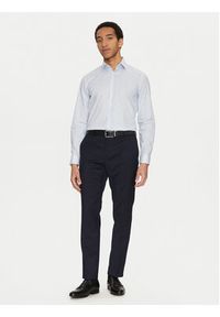 Calvin Klein Koszula K10K114314 Błękitny Slim Fit. Kolor: niebieski. Materiał: bawełna