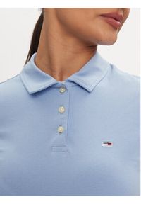 Tommy Jeans Polo Essential DW0DW17220 Niebieski Slim Fit. Typ kołnierza: polo. Kolor: niebieski. Materiał: bawełna #2