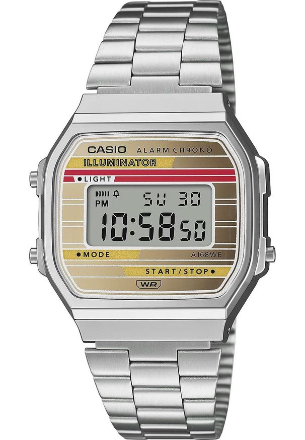 Casio Vintage Zegarek dla dzieci Casio A168WEHA-9AEF srebrny. Kolor: srebrny. Styl: vintage