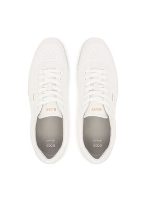 BOSS Sneakersy Nitan 50548658 Biały. Kolor: biały. Materiał: skóra
