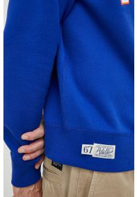 Polo Ralph Lauren bluza męska kolor niebieski z aplikacją. Typ kołnierza: polo. Kolor: niebieski. Materiał: dzianina. Wzór: aplikacja #7