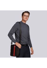 Wittchen - Męska listonoszka na ramię. Kolor: czarny. Materiał: nylon. Wzór: gładki. Styl: casual #4