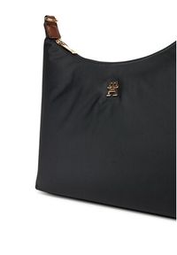 TOMMY HILFIGER - Tommy Hilfiger Torebka Popette Shoulder Bag AW0AW17937 Czarny. Kolor: czarny. Materiał: skórzane #5