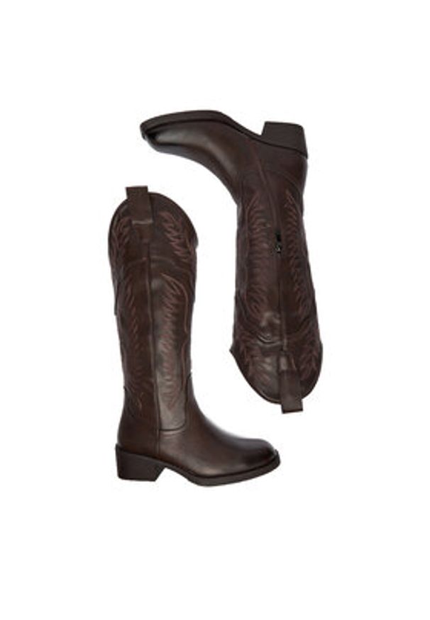 Jenny - JENNY Kowbojki CEO-HY60231-1 Brązowy. Kolor: brązowy. Materiał: syntetyk, materiał