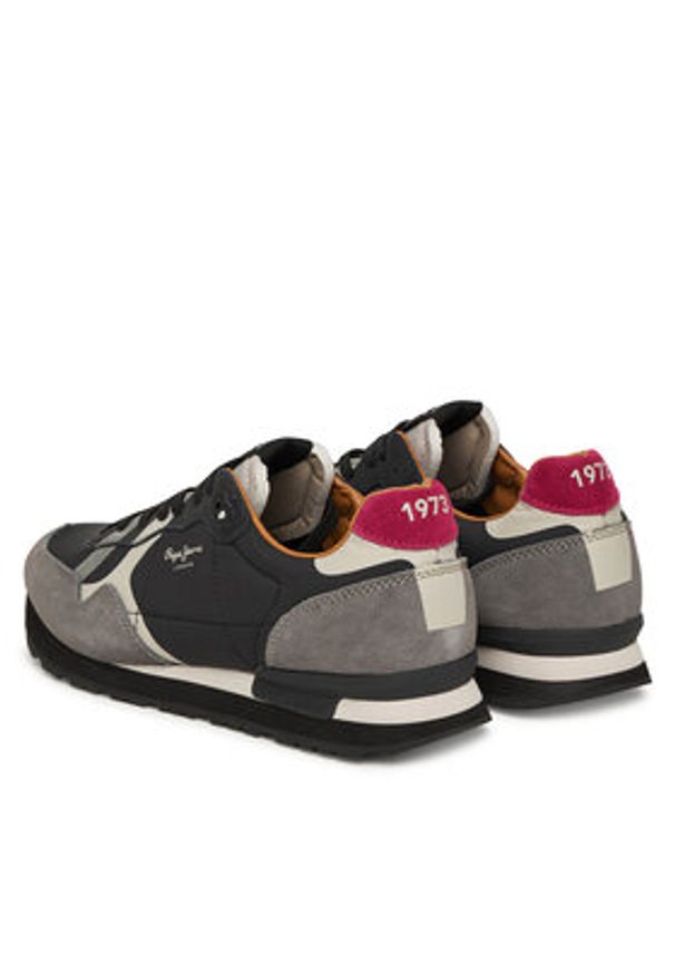 Pepe Jeans Sneakersy Brit Prints M PMS400002 Szary. Kolor: szary. Materiał: materiał