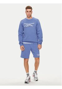 Reebok Bluza Vector Logo 100202411 Niebieski Regular Fit. Kolor: niebieski. Materiał: syntetyk