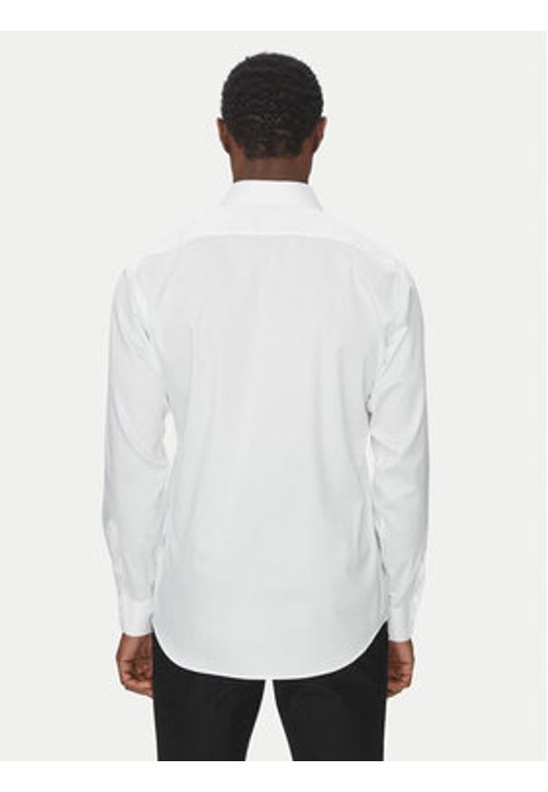 Karl Lagerfeld - KARL LAGERFELD Koszula 605038 552602 Biały Modern Fit. Typ kołnierza: dekolt w karo. Kolor: biały. Materiał: bawełna