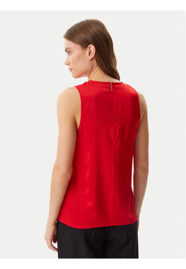 Calvin Klein Top K20K208190 Czerwony Regular Fit. Kolor: czerwony. Materiał: wiskoza
