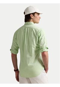 Polo Ralph Lauren Koszula 710968913006 Zielony Custom Fit. Typ kołnierza: polo. Kolor: zielony. Materiał: bawełna #5