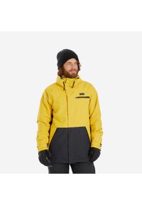 DREAMSCAPE - Kurtka snowboardowa męska Dreamscape SNB 100. Kolor: wielokolorowy, pomarańczowy, czarny, żółty. Materiał: materiał. Sport: snowboard #1