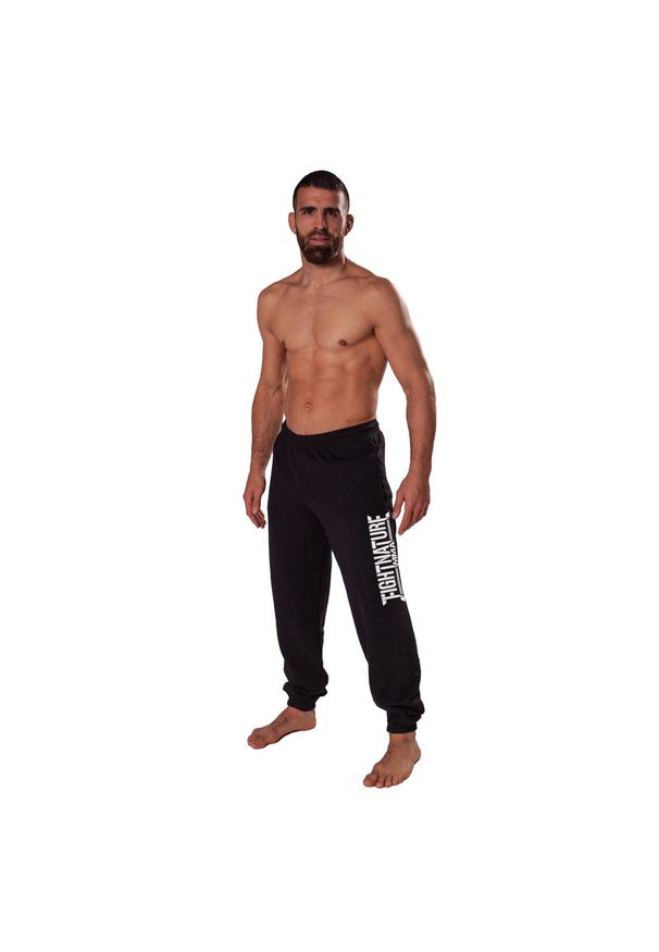 FIGHTNATURE - Spodnie do biegania Fightnature Classic. Kolor: czarny. Materiał: dresówka. Długość: długie. Sport: fitness