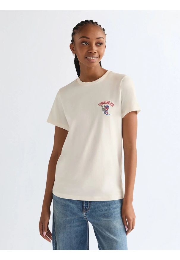 Wrangler - DAMSKA KOSZULKA WRANGLER SIGN OFF TEE WORN WHITE 112378332