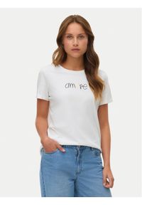 Vero Moda T-Shirt Ikami 10340181 Biały Regular Fit. Kolor: biały. Materiał: bawełna #1