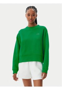 Lacoste Bluza SF5614 Zielony Oversize. Kolor: zielony. Materiał: bawełna