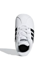 Adidas - Buty adidas Vl Court 2.0 Jr F36605 białe. Kolor: biały. Materiał: materiał, tkanina, syntetyk #5