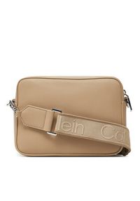 Calvin Klein Torebka Ck Must Small Camera Bag K60K613145 Beżowy. Kolor: beżowy. Materiał: skórzane #5
