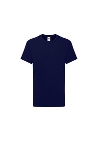 FRUIT OF THE LOOM - Koszulka Dziecięca Gładka. Kolor: niebieski. Wzór: gładki
