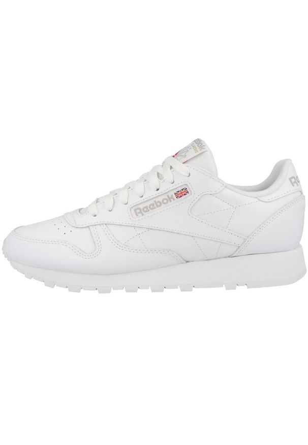 Buty do chodzenia męskie Reebok Classic Leather. Kolor: biały, wielokolorowy. Materiał: tkanina, materiał, skóra, syntetyk. Szerokość cholewki: normalna. Model: Reebok Classic. Sport: turystyka piesza