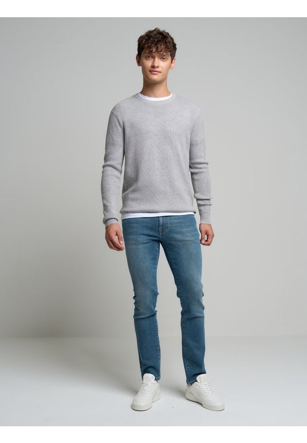 Big-Star - Spodnie jeans męskie dopasowane Martin 413. Kolor: niebieski. Sezon: lato. Styl: elegancki