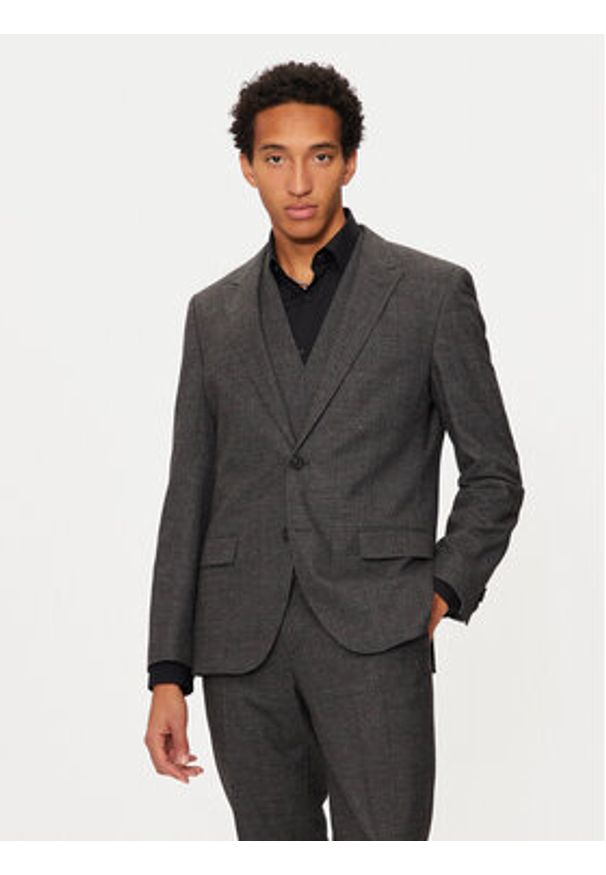 Hugo Garnitur Henry/Getlin 50528361 Szary Slim Fit. Kolor: szary. Materiał: syntetyk