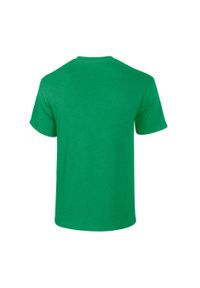 GILDAN - Ciężka Bawełniana Koszulka Unisex Dla Dorosłych. Kolor: zielony. Materiał: bawełna