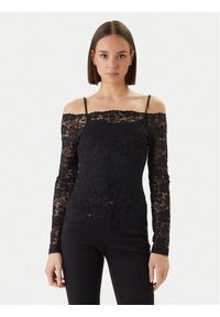 Morgan Bluzka 251-TKISS Czarny Slim Fit. Kolor: czarny. Materiał: syntetyk #1