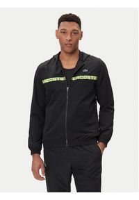 Lacoste Dres WH4757 Czarny Regular Fit. Kolor: czarny. Materiał: syntetyk