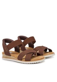 skechers - Skechers Sandały BOBS Desert Kiss - Golden Lily 114418/CHOC Brązowy. Kolor: brązowy. Materiał: materiał #6