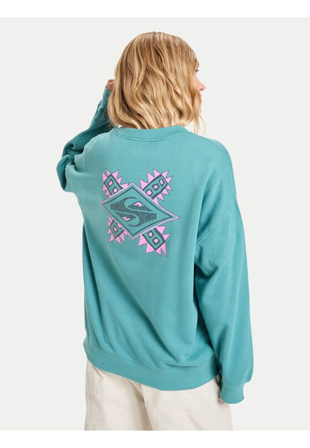 Quiksilver Bluza EQWFT03188 Niebieski Oversize. Kolor: niebieski. Materiał: bawełna