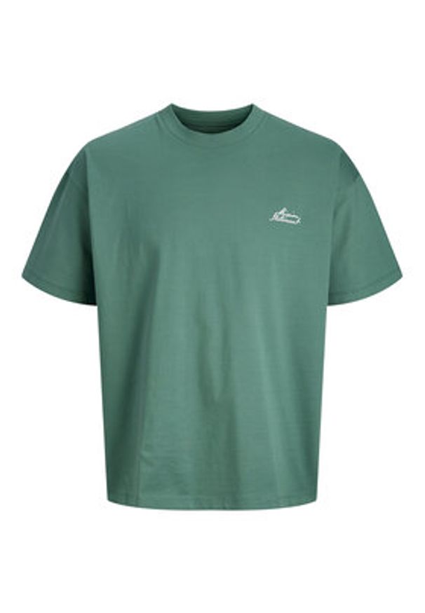 Jack & Jones T-Shirt Dust 12292982 Turkusowy Loose Leg. Kolor: turkusowy. Materiał: bawełna