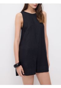 Reserved - Kombinezon z lnu - czarny. Kolor: czarny. Materiał: len