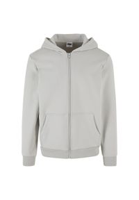 Bluza z kapturem i zamkiem błyskawicznym Urban Classics Cozy. Typ kołnierza: kaptur. Kolor: szary. Materiał: poliester, bawełna #1