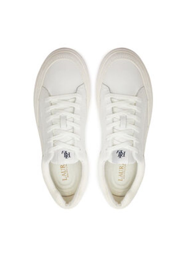 Lauren Ralph Lauren Sneakersy Hailey 802891469001 Biały. Kolor: biały. Materiał: skóra