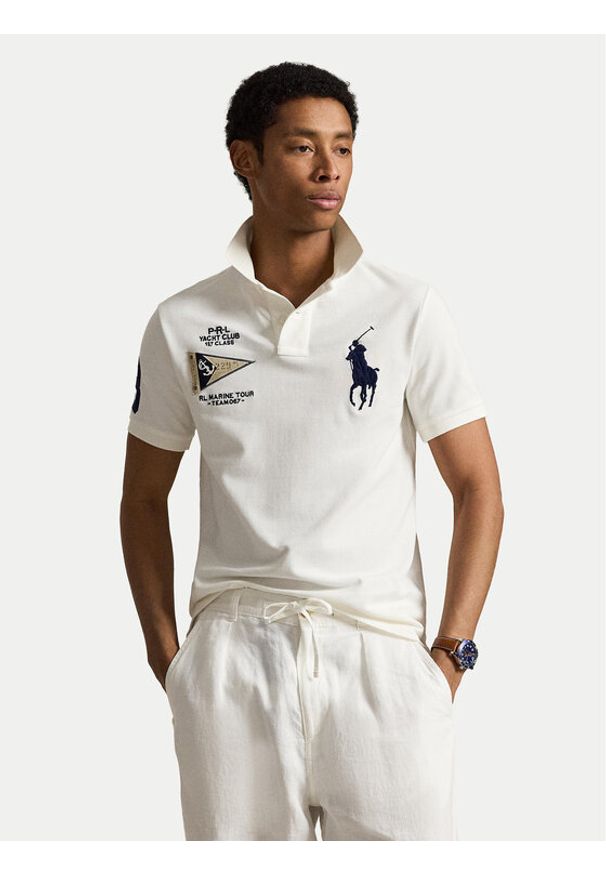 Polo Ralph Lauren Polo 710B21921003 Biały Regular Fit. Typ kołnierza: polo. Kolor: biały. Materiał: bawełna