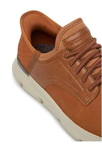 skechers - Skechers Sneakersy Garza-Gervin 205046/WTN Brązowy. Kolor: brązowy. Materiał: skóra