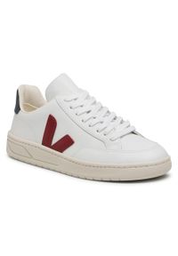 Sneakersy Veja V-12 Leather XD021955V Extra White Marsala Nautico. Kolor: biały. Materiał: skóra #1