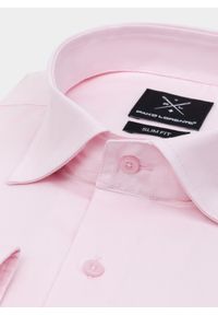 Pako Lorente - PAKO LORENTE – Gładka elegancka koszula męska w kolorze różowym. Typ kołnierza: kołnierzyk klasyczny. Kolor: różowy. Materiał: bawełna. Długość rękawa: długi rękaw. Długość: długie. Wzór: gładki. Styl: elegancki #4