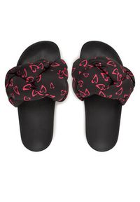 Love Moschino - LOVE MOSCHINO Klapki JA28312G0MIW100C Czarny. Kolor: czarny. Materiał: materiał #5