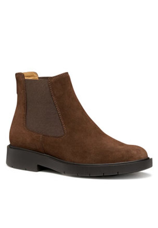 Geox Sztyblety D Spherica Ec1 D16QRC 00022 C6006 Brązowy. Kolor: brązowy. Materiał: zamsz, skóra