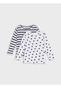 Sinsay - Koszulki z długimi rękawami 2 pack - biały. Kolor: biały. Długość rękawa: długi rękaw. Długość: długie #1