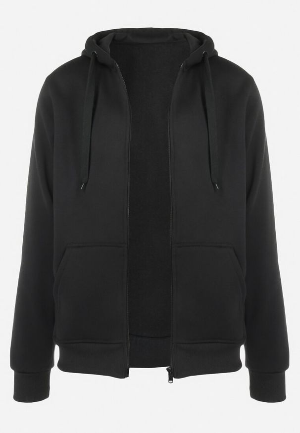 Born2be - Czarna Bluza z Kapturem Gorgo. Okazja: na co dzień. Typ kołnierza: kaptur. Kolor: czarny. Materiał: jeans. Długość rękawa: długi rękaw. Długość: długie. Styl: casual, elegancki, klasyczny