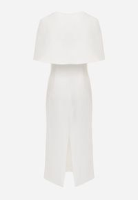 Renee - Biała Sukienka VICES o Dopasowanym Kroju z Narzutką Kelaleno. Okazja: na randkę, na imprezę. Kolor: biały. Materiał: poliester. Długość rękawa: na ramiączkach. Typ sukienki: dopasowane #3