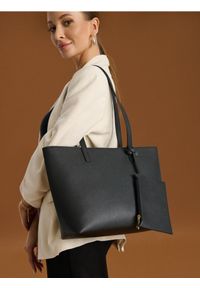 Sinsay - Torba shopper - czarny. Kolor: czarny
