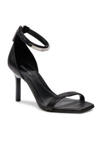 Calvin Klein Sandały Heel Sandal 90 Metal Bar Lth HW0HW01946 Czarny. Kolor: czarny. Materiał: skóra #5