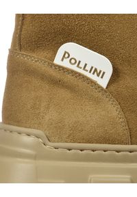 Pollini - POLLINI - Khaki trapery z zamszowej skóry. Kolor: zielony. Materiał: zamsz, skóra #6