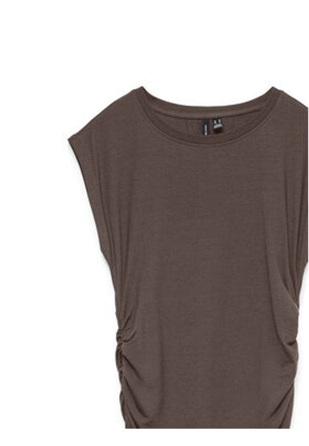 Vero Moda Sukienka koktajlowa Sarah 10346941 Brązowy ciemny Slim Fit. Kolor: brązowy. Materiał: lyocell. Styl: wizytowy