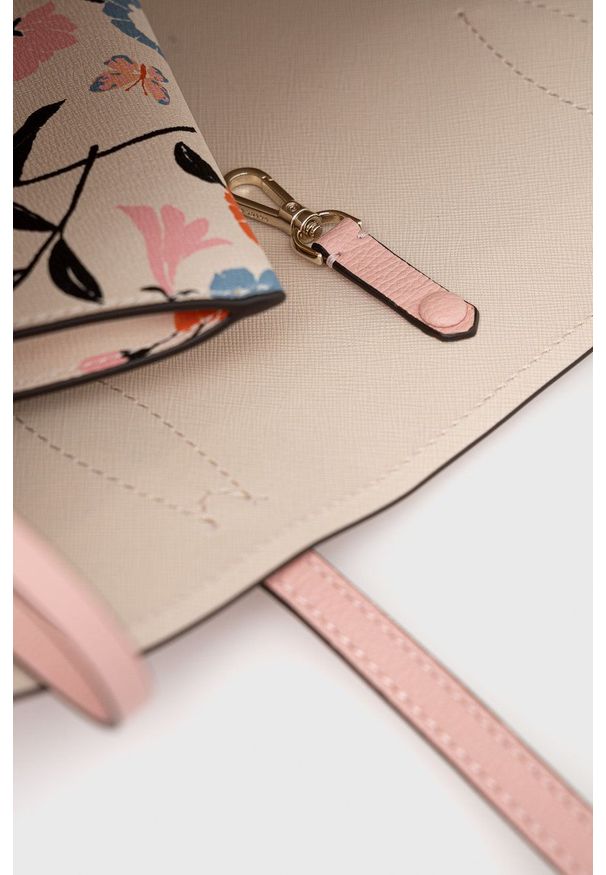Kate Spade torebka skórzana kolor różowy. Kolor: różowy. Materiał: skórzane. Rodzaj torebki: na ramię