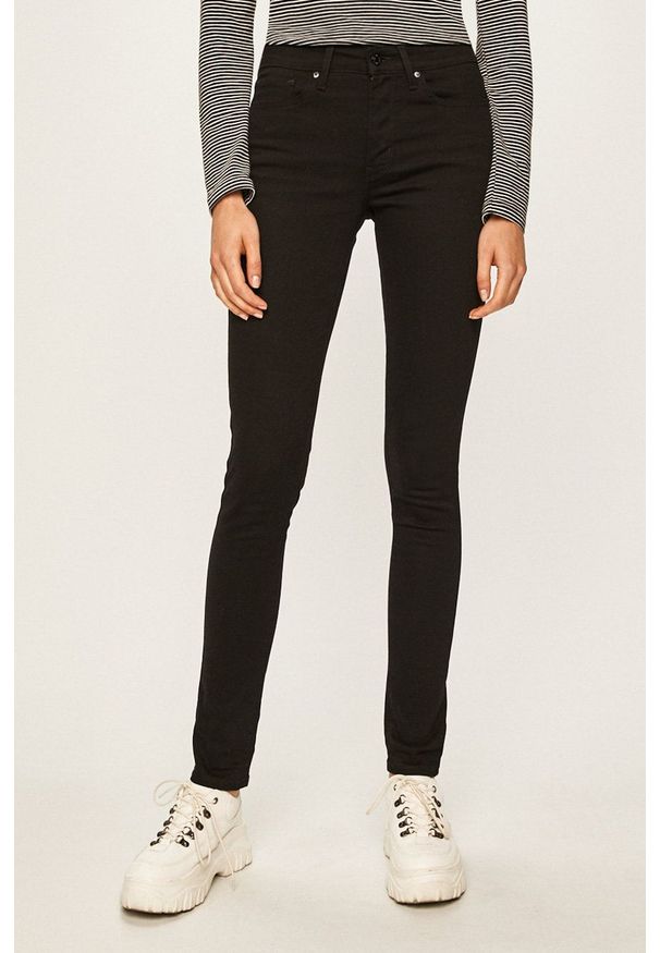 Levi's® - Levi's jeansy damskie medium waist 18881.0052-Blacks. Okazja: na spotkanie biznesowe. Kolor: czarny. Styl: biznesowy