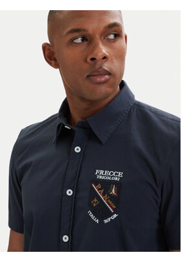 Aeronautica Militare Koszula 261CA1326UCT03288 Granatowy Regular Fit. Kolor: niebieski. Materiał: bawełna